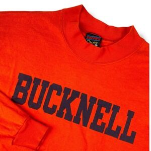 VINTAGE BUCKNELL University Long Sleeve T-Shirt Medium Graphic Tee Made in USA
